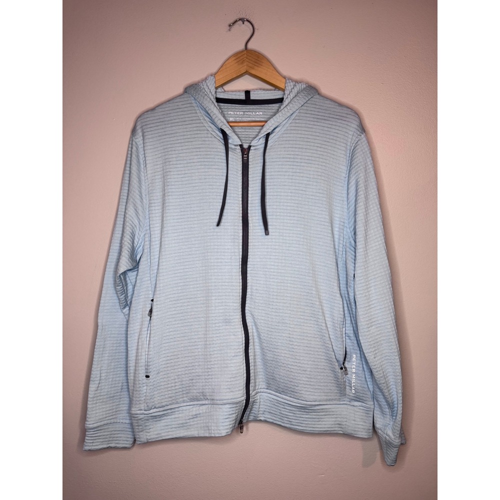 Peter Millar Women's Full Zip Hooded Performance Jacketโ Blue XL